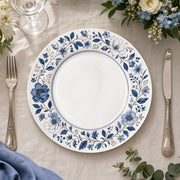 **Elegant Floral Wedding Charger Plates – White Ceramic Bridal Table Decor** - effect view 1