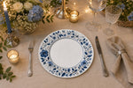 **Elegant Floral Wedding Charger Plates – White Ceramic Bridal Table Decor** - scene view 1