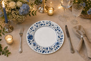 **Elegant Floral Wedding Charger Plates – White Ceramic Bridal Table Decor** - scene view 1