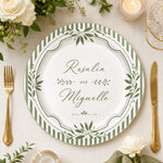 **Elegant Floral Wedding Charger Plates – White Ceramic under Plates, Set of 4** - effect view 1