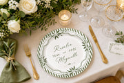 **Elegant Floral Wedding Charger Plates – White Ceramic under Plates, Set of 4** - scene view 1