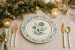 Elegant White Floral Charger Plates – Botanical Wedding Table Decor Set - scene view 1