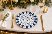 Elegant White Floral Charger Plates – Wedding Table Decor & Dinner Under Plate - scene view 1