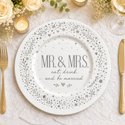 **Elegant Floral Wedding Charger Plates – White Ceramic Bridal Table Decor Set** (70 characters) - effect view 1