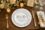 **Elegant Floral Wedding Charger Plates – White Ceramic Bridal Table Decor Set** (70 characters) - scene view 1