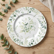 Modern Abstract Face White Charger Plate – Ceramic-Look Table Decor (1-Piece) - effect view 1