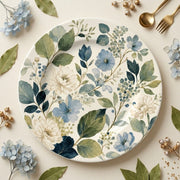 White Beaded Charger Plates - Elegant Round Under Plates for Dinner Tables - effect view 1