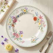 Classic White Beaded Charger Plates – Modern Round Table Decor Set - effect view 1