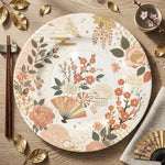 * Classic white charger plate with a textured beaded rim design, isolated on a neutral background.