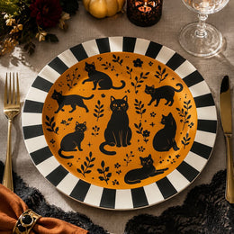 * Minimalist white painted charger plate with a subtle artistic texture, shown in a clean top-down view.