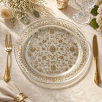Vintage Gold Filigree Clear Charger Plate - Elegant Wedding Under Plate (69 chars) - effect view 1