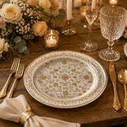 Vintage Gold Filigree Clear Charger Plate - Elegant Wedding Under Plate (69 chars) - scene view 1