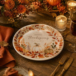 Thanksgiving Pumpkin Charger Plate – White Autumn Decorative Underplate - MintiHome