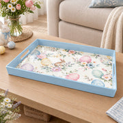 Easter Decorative Serving Tray – Silver Colour Folk plastic serving tray shown in a rectangular product view.