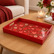 Valentine's Day Plastic Serving Tray – Red Love Rose Heart Medley - MintiHome
