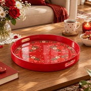 Valentine's Day Plastic Serving Tray – Red Rose Heart Frame - MintiHome