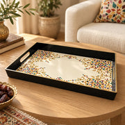 Ramadan & Eid al-Fitr Plastic Serving Tray – Corner Arabesque Frame - MintiHome