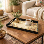 Ramadan & Eid al-Fitr Plastic Serving Tray – Corner Arabesque Frame - MintiHome