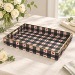 Valentine's Day Decorative Plastic Serving Tray – Jewel Red Hearts full-print plastic serving tray shown in a product view.