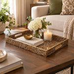 Daily Decorative Plastic Serving Tray – Espresso Pelt Inverted - MintiHome
