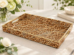 Daily Decorative Plastic Serving Tray – Caramel Amber Tiger Stripe - MintiHome