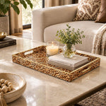 Daily Decorative Plastic Serving Tray – Caramel Amber Tiger Stripe - MintiHome