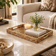 Daily Decorative Plastic Serving Tray – Caramel Amber Tiger Stripe - MintiHome