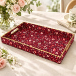 Valentine's Day Decorative Plastic Serving Tray – Berry Heart Bloom - MintiHome