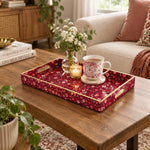 Valentine's Day Decorative Plastic Serving Tray – Berry Heart Bloom - MintiHome