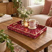 Valentine's Day Decorative Plastic Serving Tray – Berry Heart Bloom - MintiHome