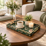 Valentine's Day Decorative Plastic Serving Tray – Forest Leaf Bloom - MintiHome