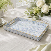 Daily Blue Fan Pattern Plastic Serving Tray – Geometric - MintiHome