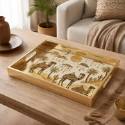 Desert Camel Glass Serving Tray – Palms Dunes Folk Art - MintiHome