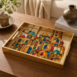 National Days Mosque Glass Tray – Geometric Pattern - MintiHome