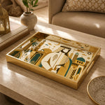 National Days Calligraphy Glass Tray – Mosque Silhouette - MintiHome