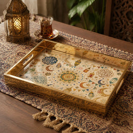 National Days Mandala Glass Tray – Stars and Crescent - MintiHome
