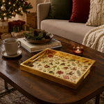 Christmas Santa Hat Gingerbread Glass Serving Tray – Vintage Platter - MintiHome