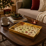 Christmas Santa Hat Gingerbread Glass Serving Tray – Vintage Platter - MintiHome