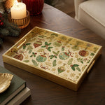 Christmas Ornament Bauble Glass Serving Tray – Vintage Holiday Platter - MintiHome