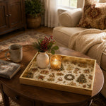 Christmas Golden Tree Angel Glass Serving Tray – Vintage Platter - MintiHome