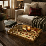 Christmas Stocking Gingerbread Glass Serving Tray – Vintage Platter - MintiHome