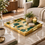 Daily Decorative Glass Serving Tray – Emerald Deco Arch - MintiHome