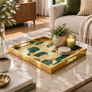 Daily Decorative Glass Serving Tray – Emerald Deco Arch - MintiHome