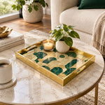 Daily Decorative Glass Serving Tray – Emerald Deco Arch - MintiHome