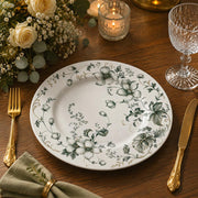 Gray Floral Scroll Decorative Plastic Plate – Art Nouveau - MintiHome