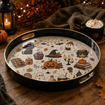 Halloween Mix Plastic Serving Tray – Pumpkin Skull Candle - MintiHome