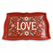 Valentine's Day Decorative Serving Tray – Rust Folk Bloom Love - MintiHome