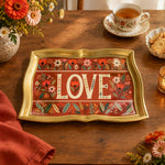 Valentine's Day Decorative Serving Tray – Banded Bloom Love Panels - MintiHome