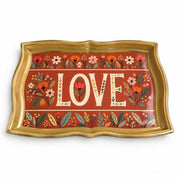 Valentine's Day Decorative Serving Tray – Banded Bloom Love Panels - MintiHome