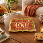 Valentine's Day Decorative Serving Tray – Banded Bloom Love Panels - MintiHome